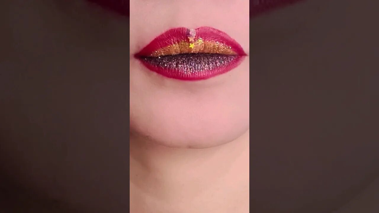 Creative Lip Art Makeup Design #shorts #shortvideo #viral #lipswatches #trending #fyp #short