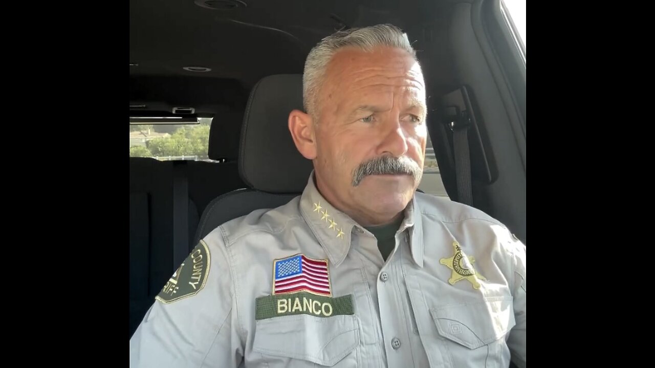 Captioned - South CA sheriff Chad Bianco calls all Americans to vote Trump