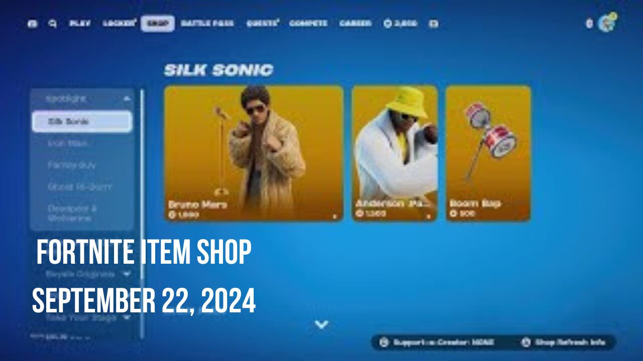 Fortnite Item Shop|September 22, 2024