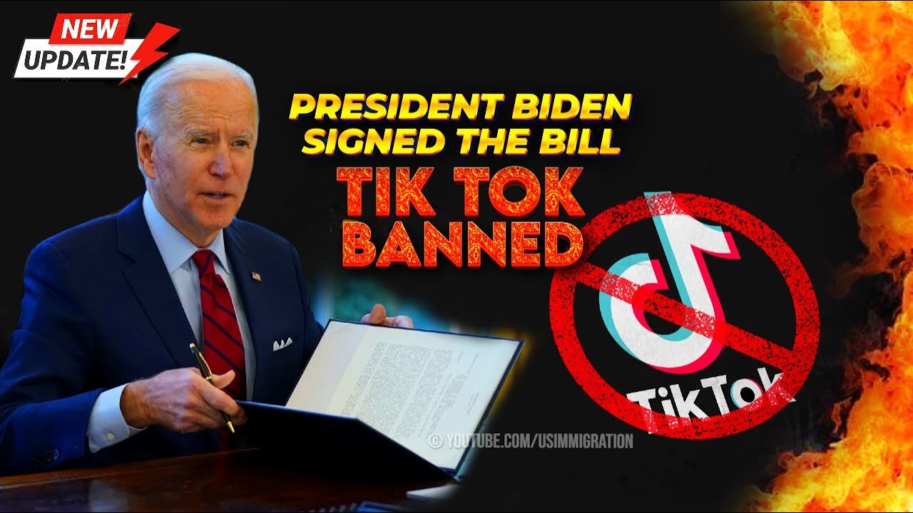 BREAKING🔥 Tik Tok BANNED in US🚨 President Biden Signed the Bill. White House Official Statement