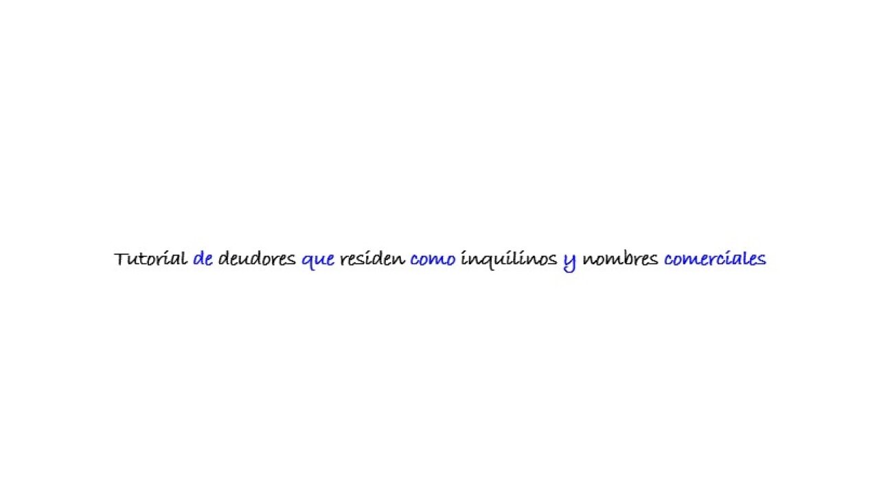 Web - Debtors Who Reside as Tenants & Businesses - Spanish