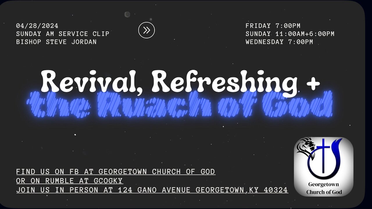 Revival, Refreshing, and the RUACH of God!