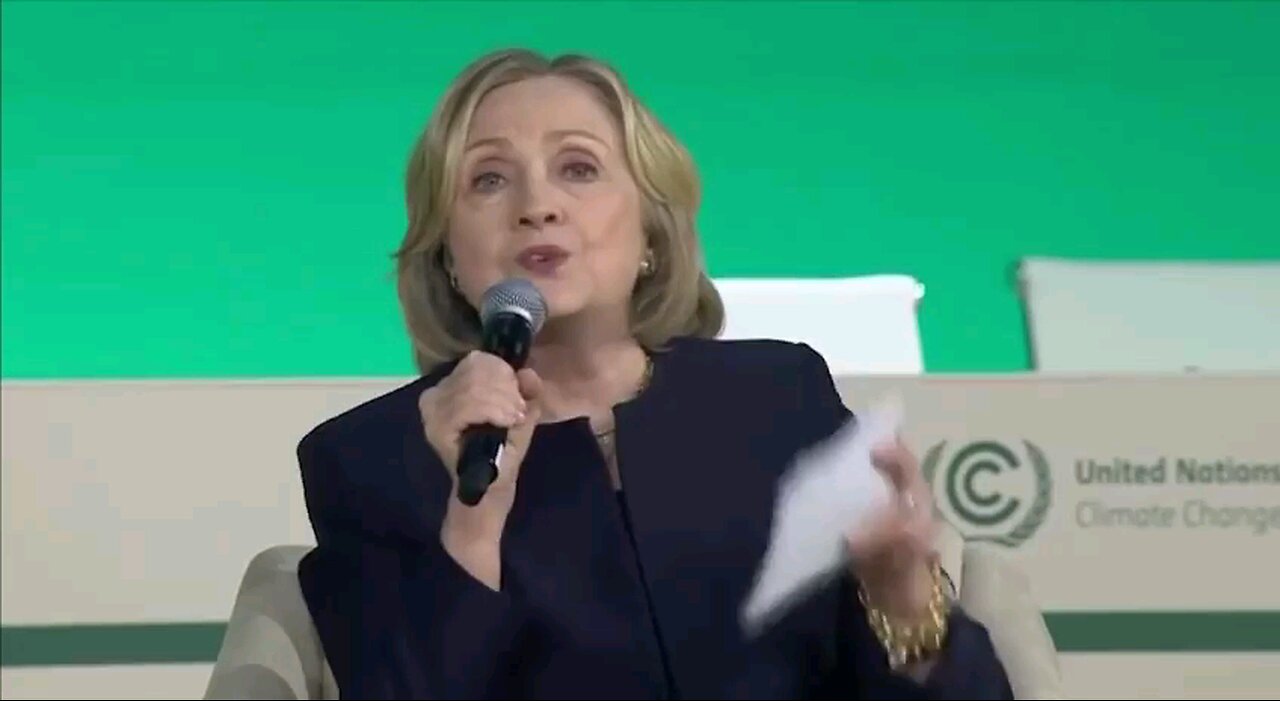 Hillary Clinton: "Women and girls disproportionately bear the burden of climatic events."