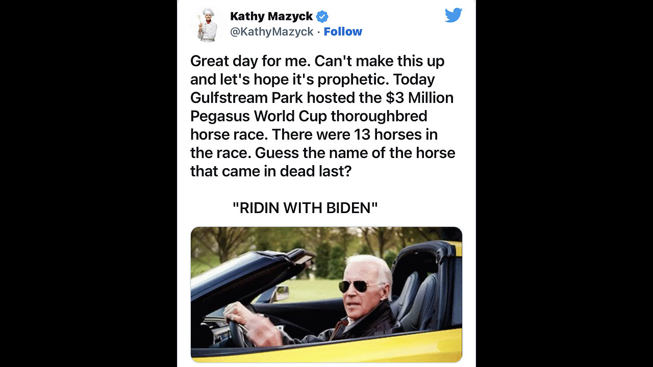 DEAD LAST: "Ridin with Biden" Comes In Last at 2023 Pegasus World Cup at Gulfstream Park 🤣