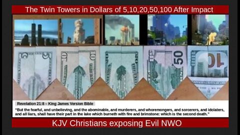 The Twin Towers in Dollars of 5,10,20,50,100 After Impact