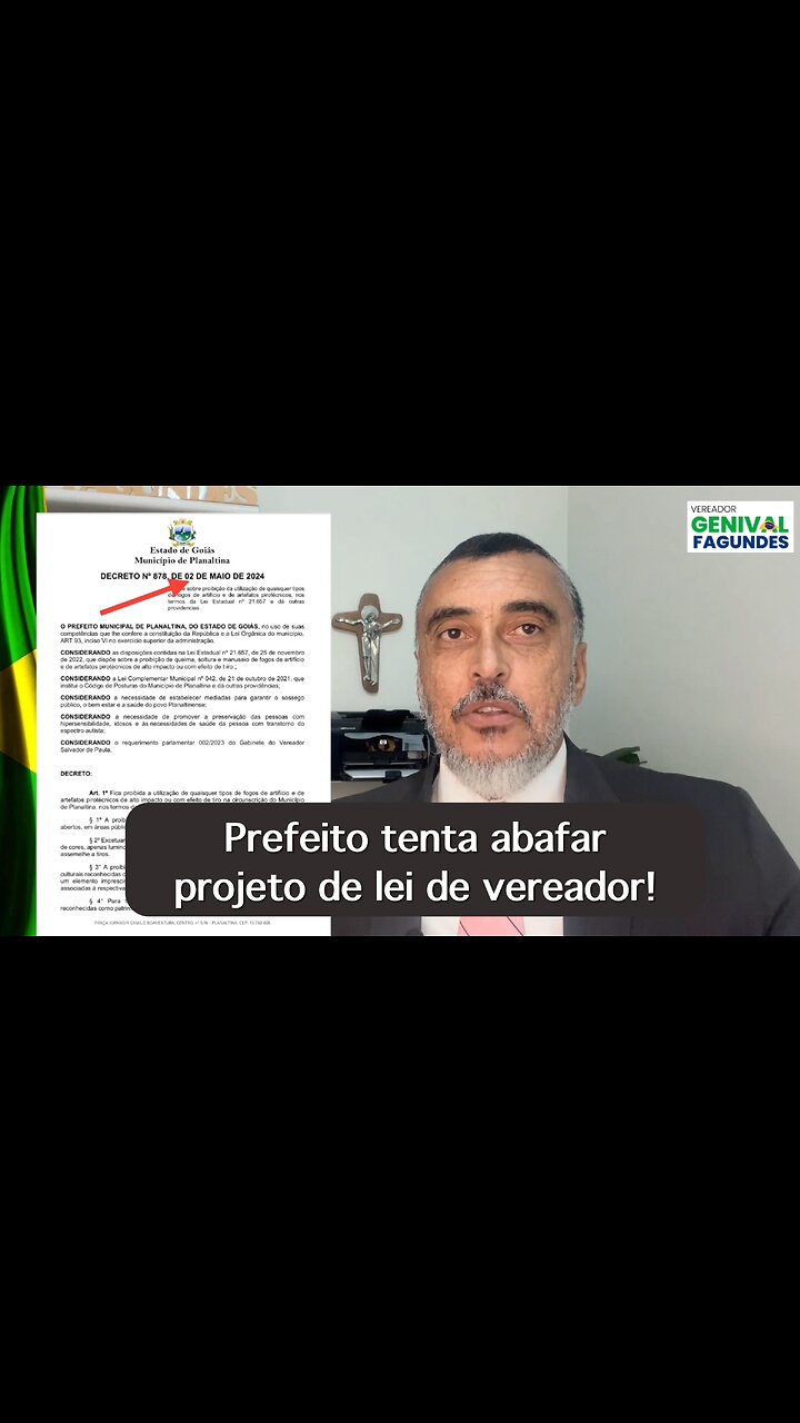 Prefeito tenta abafar projeto de lei de vereador!