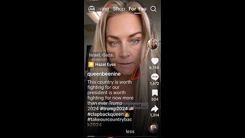 Captioned - TikToker, (queenbenine) said she’s still voting Trump