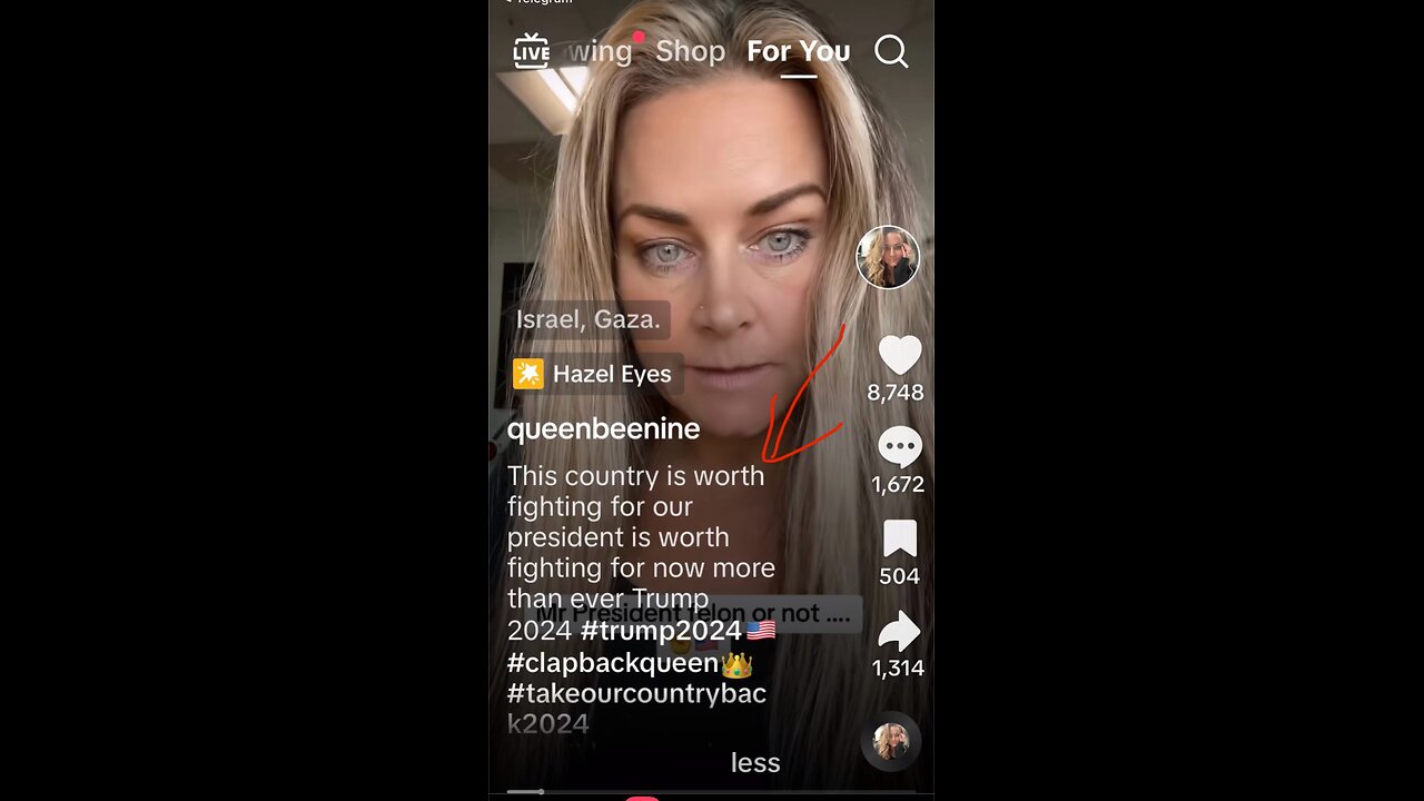 Captioned - TikToker, (queenbenine) said she’s still voting Trump