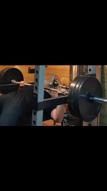 3x3 90 Kgs Bench Pin Press. Last Set.