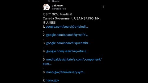 IoBnT GOV. Funding! Canada Government, USA NSF, ISO, NNI, ITU, IEEE