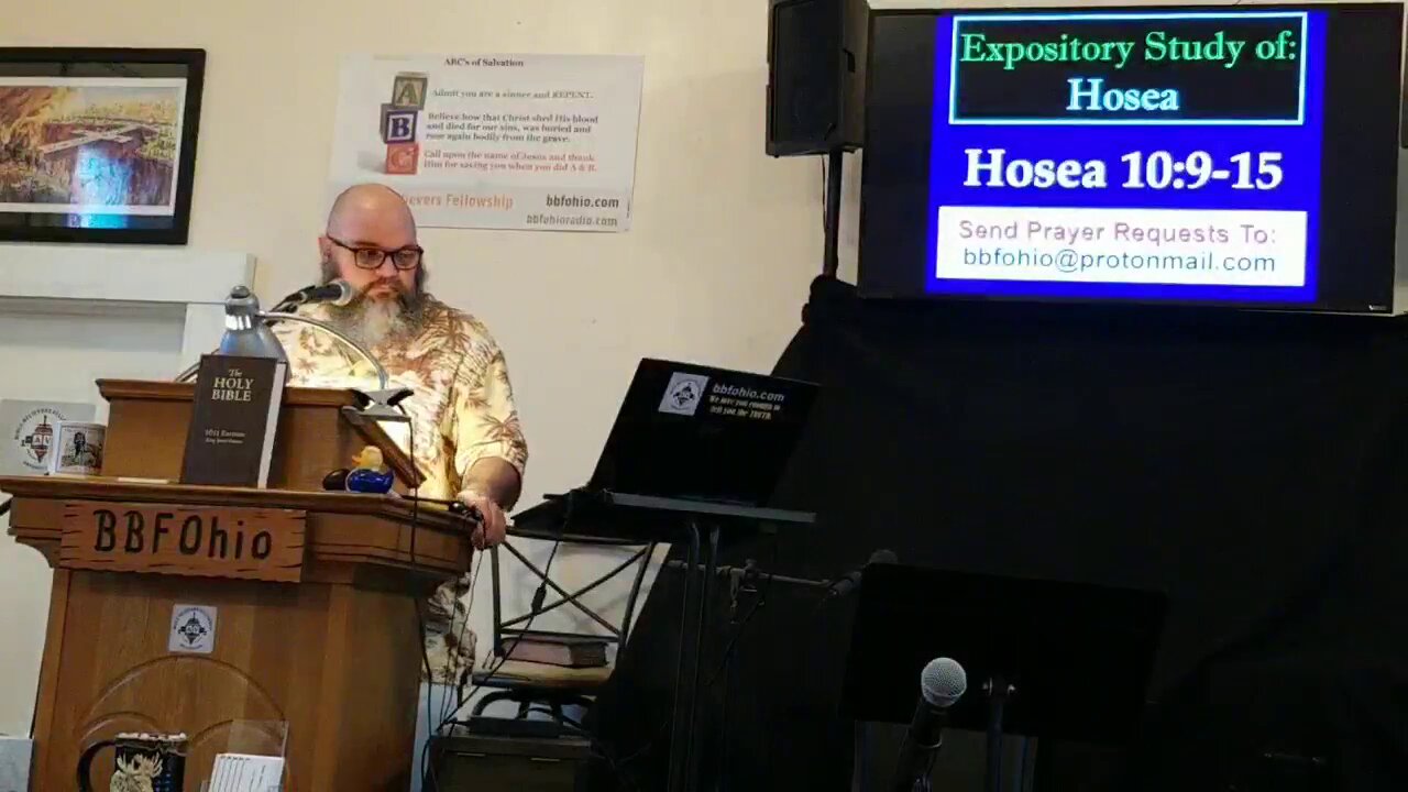 WEBCAST Hosea 10:9-15 on 8/26/20