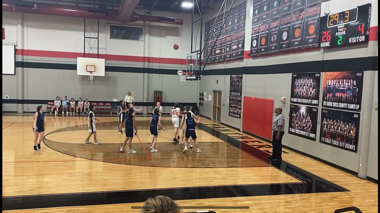 RC takes the ball down court for a basket