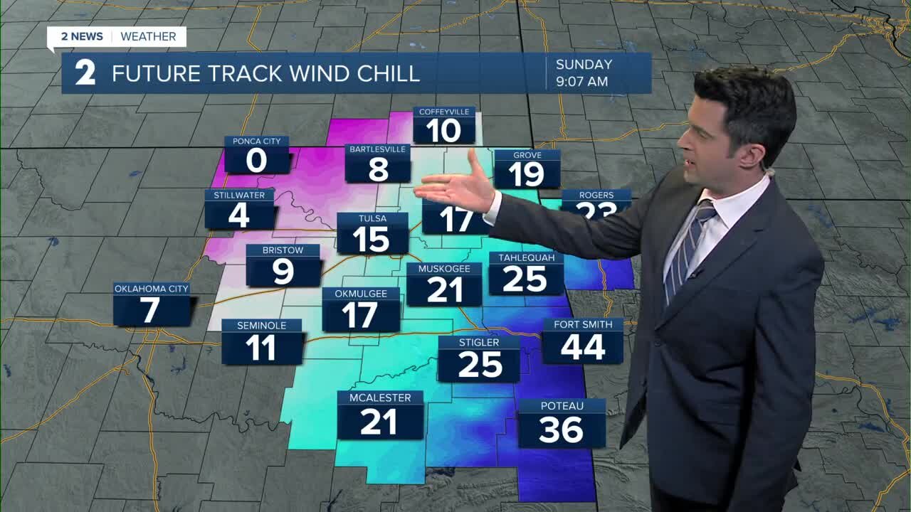 Chance for freezing drizzle Sunday