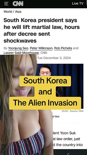 South Korea declares Martial Law and Alirn Invasion! #southkorea #southkorea🇰🇷 #southkorean #us