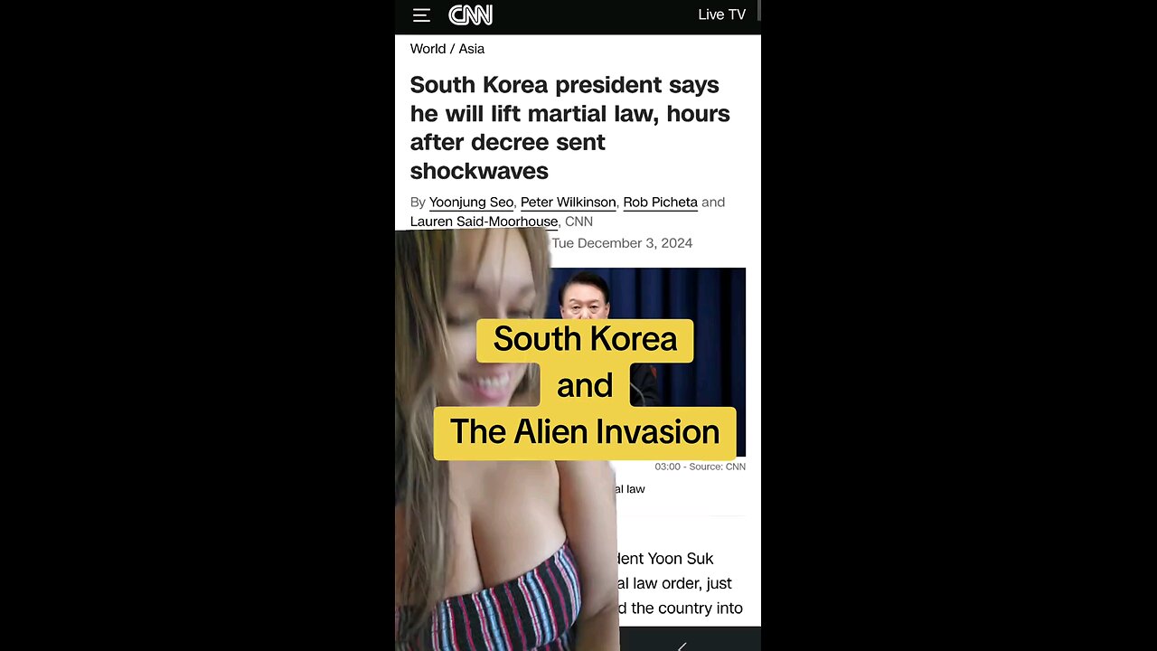 South Korea declares Martial Law and Alirn Invasion! #southkorea #southkorea🇰🇷 #southkorean #us