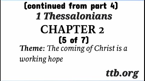 2 Thessalonians Chapter 2 (Bible Study) (5 of 7)