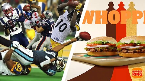 Super Bowl Winning Plays Followed by Burger King Commercial