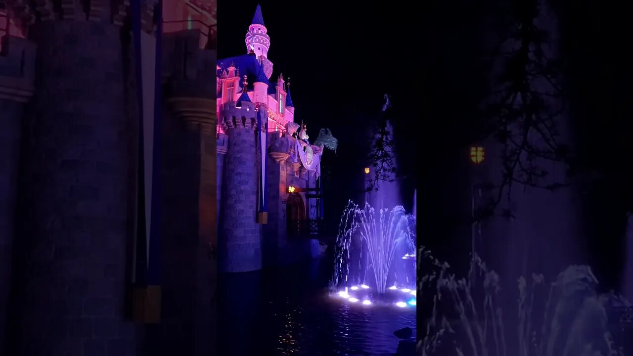 The fountain at Sleeping Beauty Castle for Disney100 #shorts #disney100