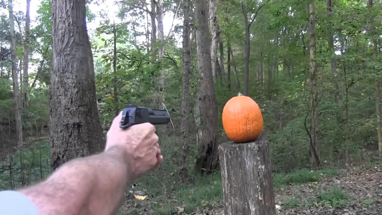 Pumpkin Carving With a Desert Eagle