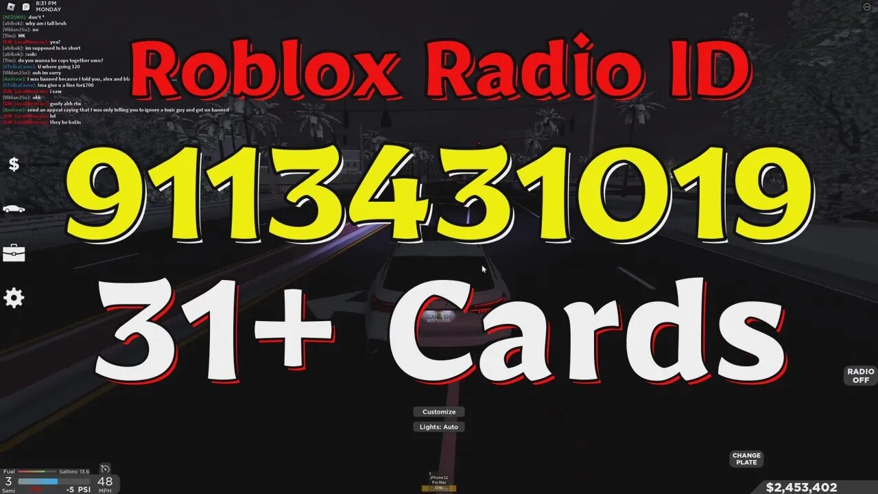 Cards Roblox Radio Codes/IDs