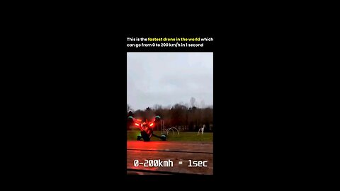 Insane: Fastest Drone recorded 0 to 200kmh in 1 second.