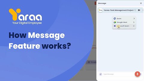 How to Use the message Feature for Effective Project Management - Yaraa #ai