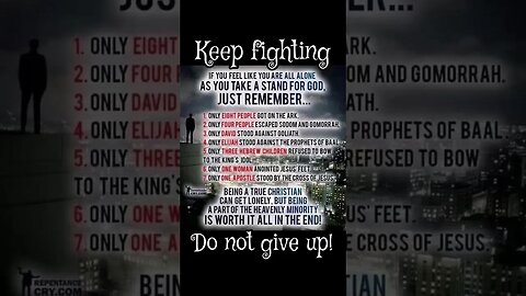 Keep fighting in the spirit! #jesussaves #salvation #endtimes #godforgives #lastdays #godislove