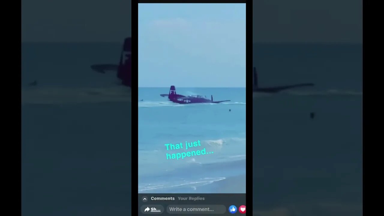 Plane crashes in water close to shore 🛩️ | #planecrash #crash #insane