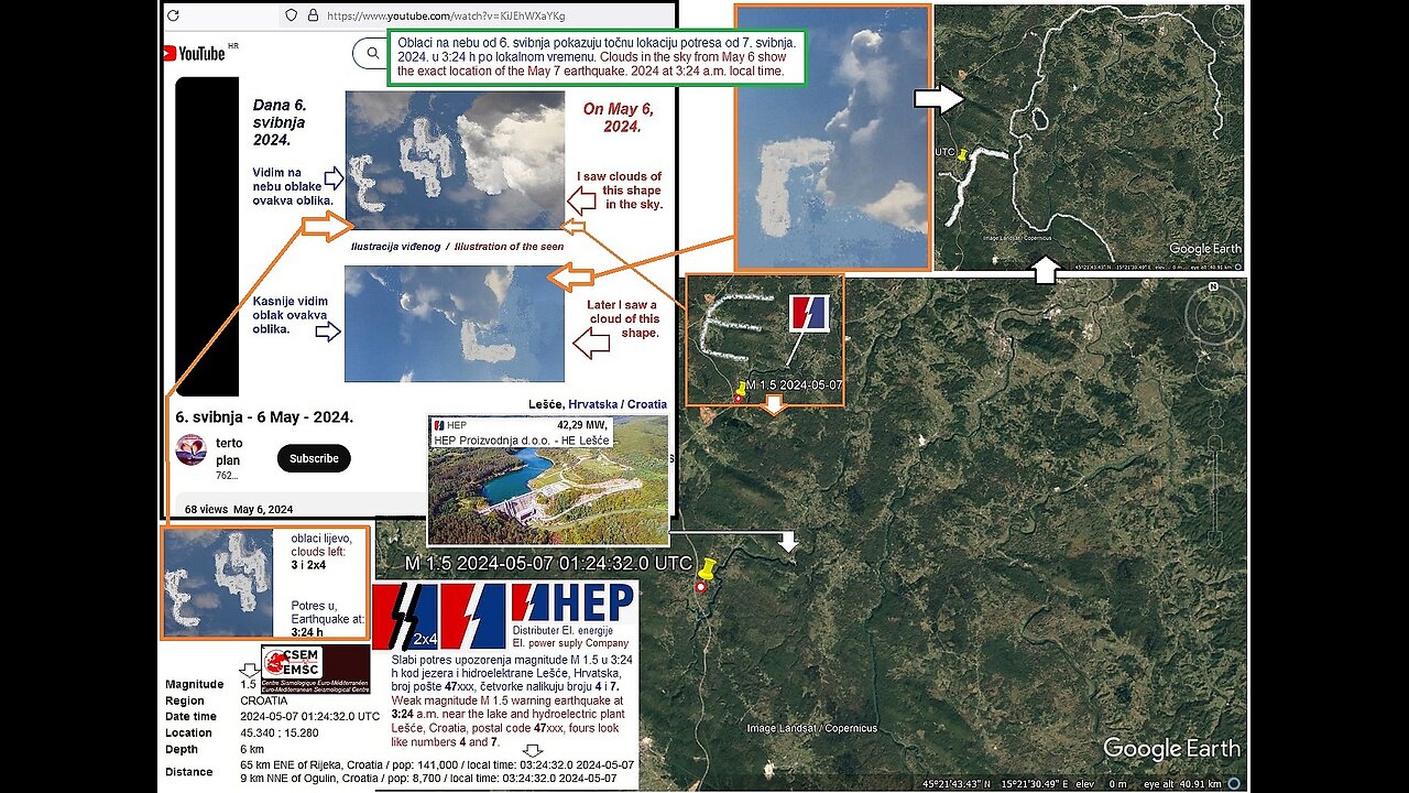 Oblak 6. svibnja - HE Lešće 7. svibnja - Cloud May 6th - HPP Lesce May 7th 2024