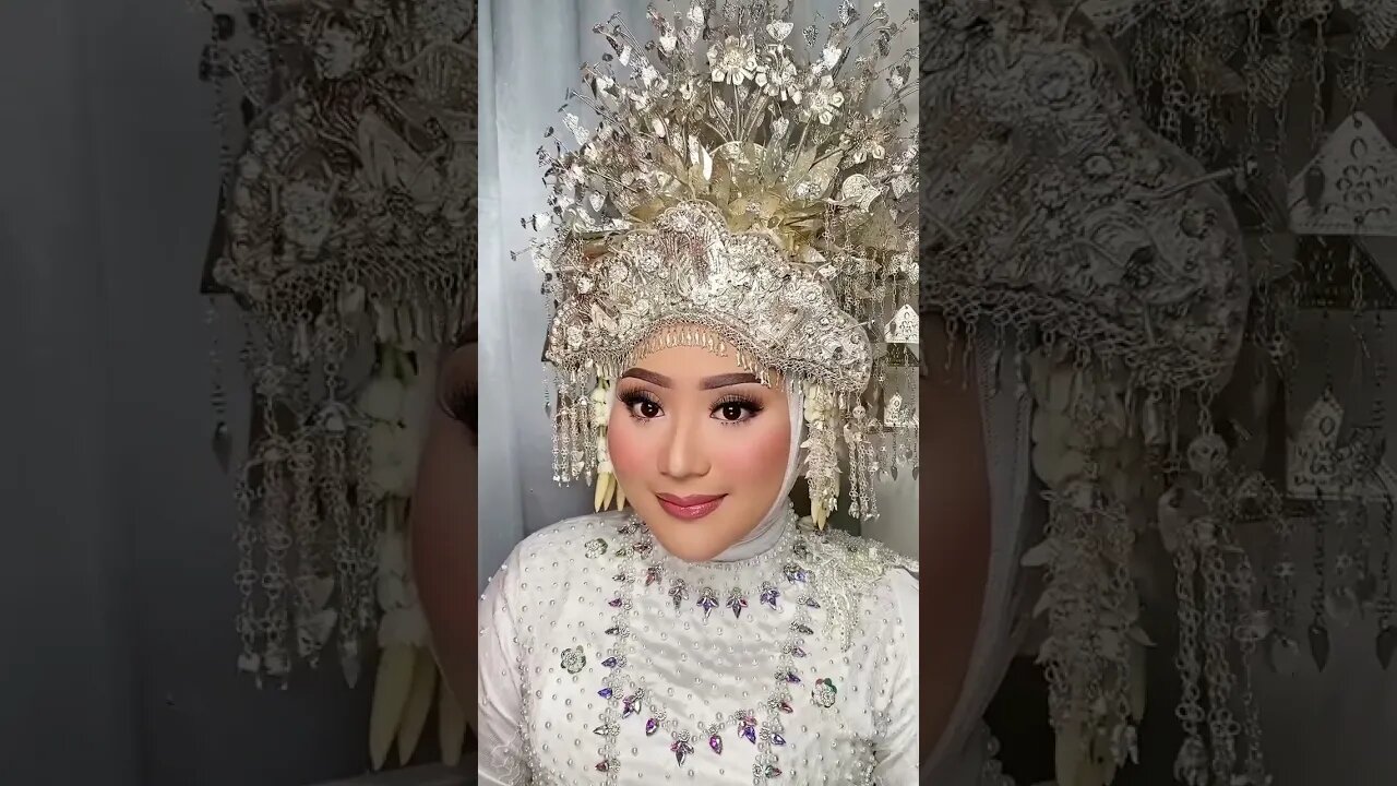 WOW ! Cantik Sekali Pengantin Pakai Sunting Palembang Sumatera Selatan #short #shorts #shortvideo