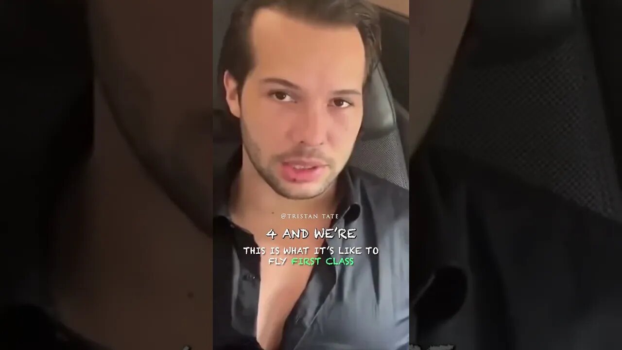 Tristan Tate This Is What It’s Like To Fly First Class #Shorts