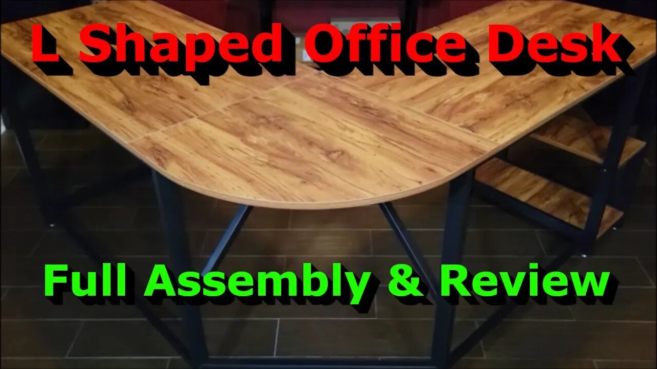 L Shaped Office Desk - Full Assembly & Review - Nice Desk