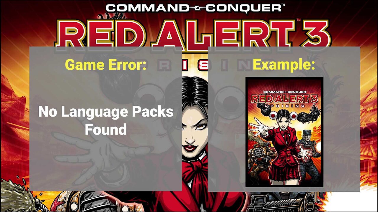 How to fix: No Language Pack Found RA 3: Uprising