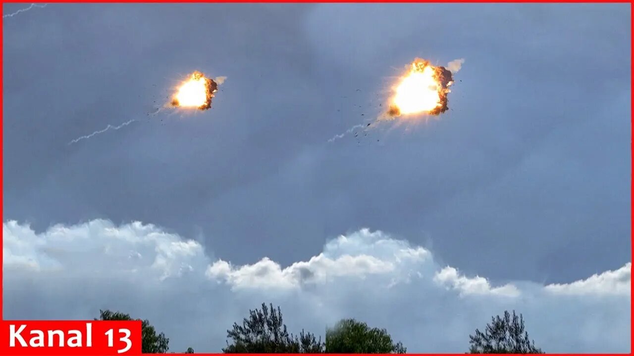 Footage shows interception of a rocket in northern Israel