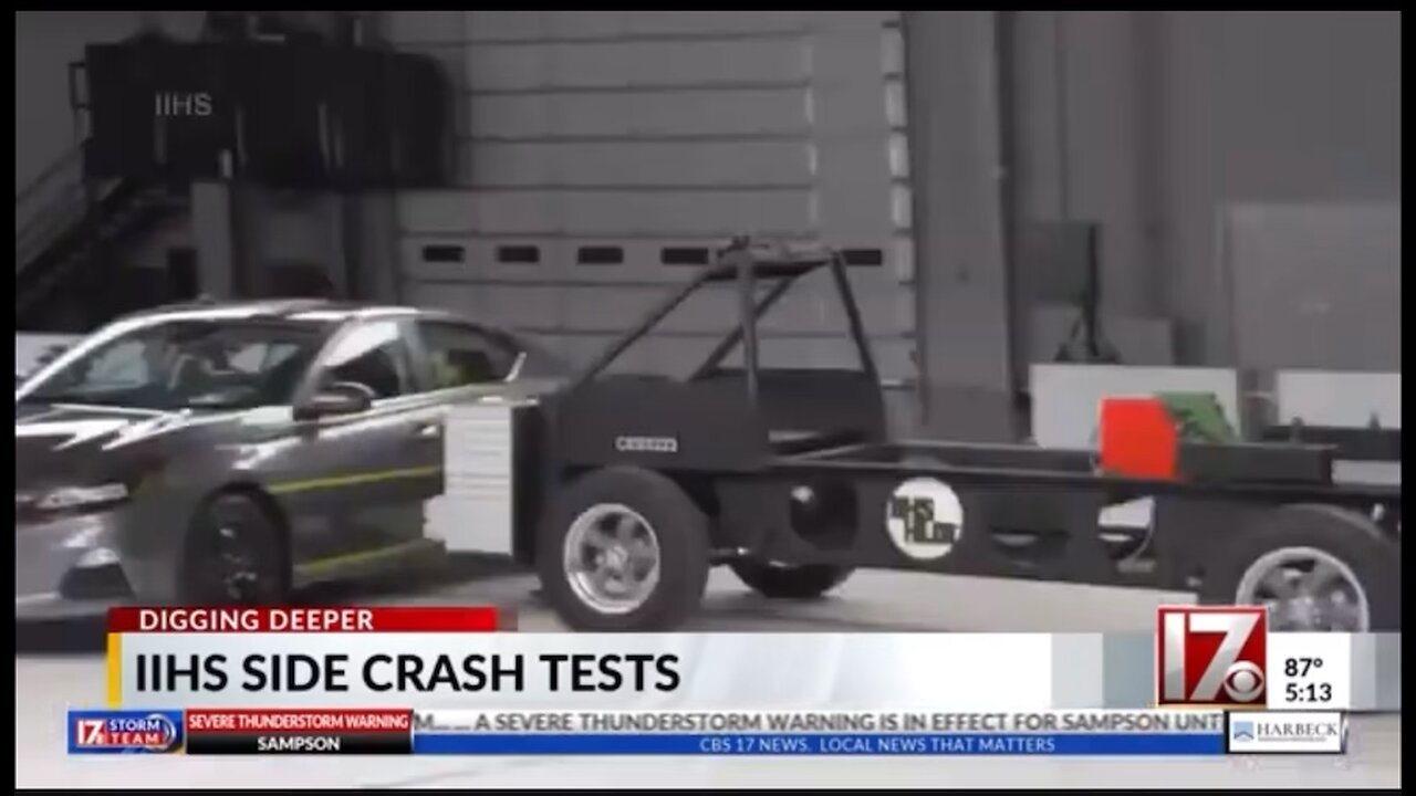 Side crash test