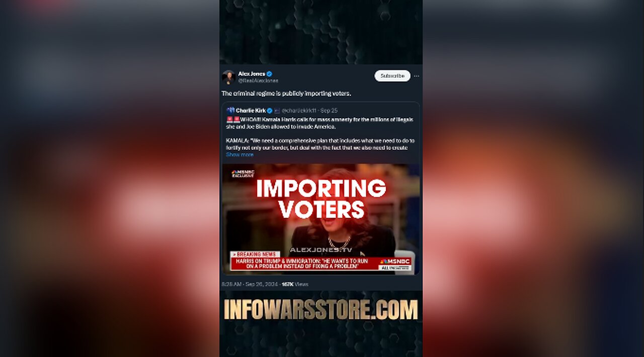 Democrats Importing Future Voters - Alex Jones on X