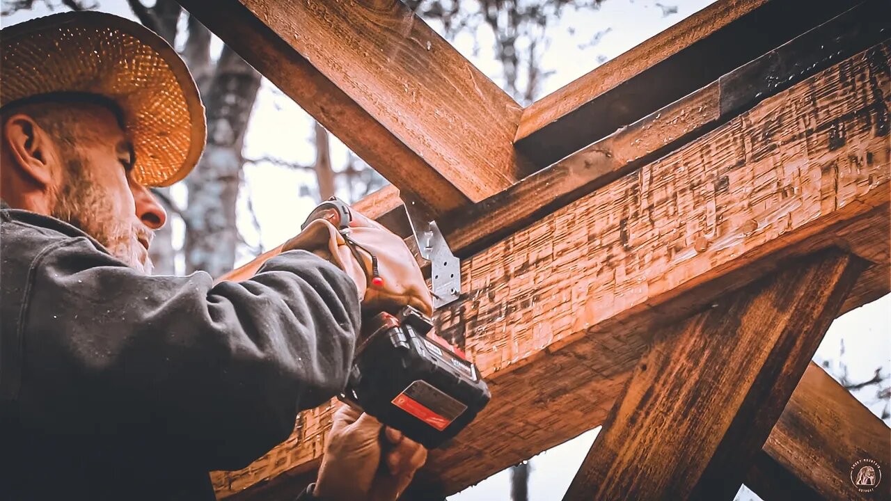 Finishing the Timber Frame Workshop Rafters