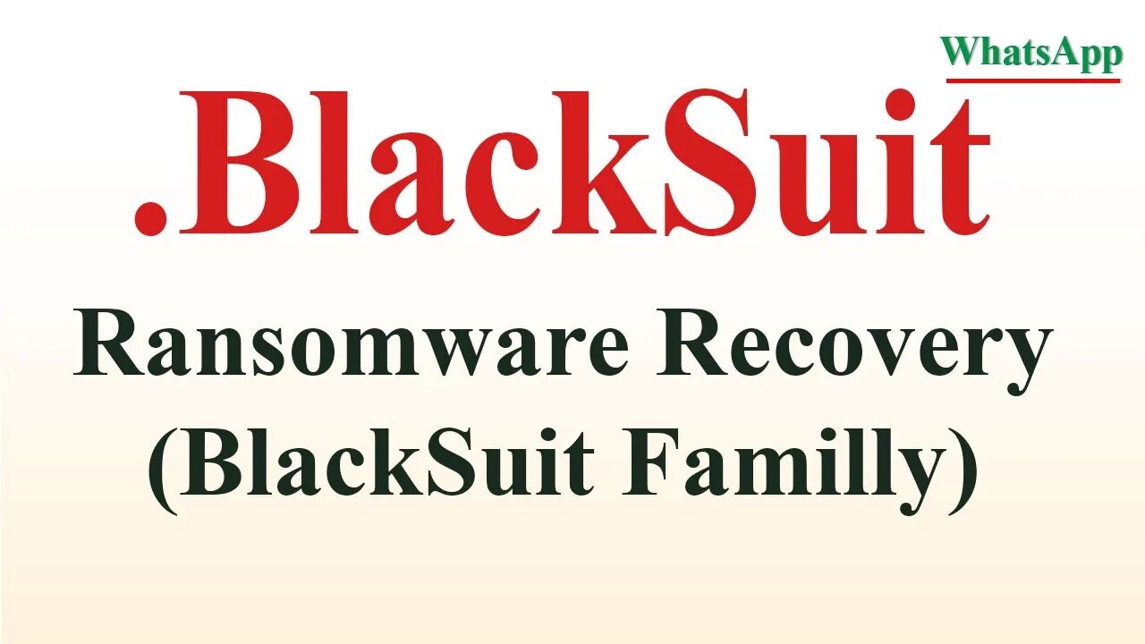 |SOLVED| BlackSuit (.blacksuit) ransomware virus - removal and decryption