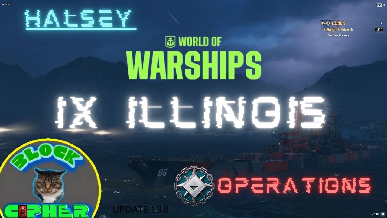 Tier-9 ILLINOIS//U-C Halsey//Ops | WoWS