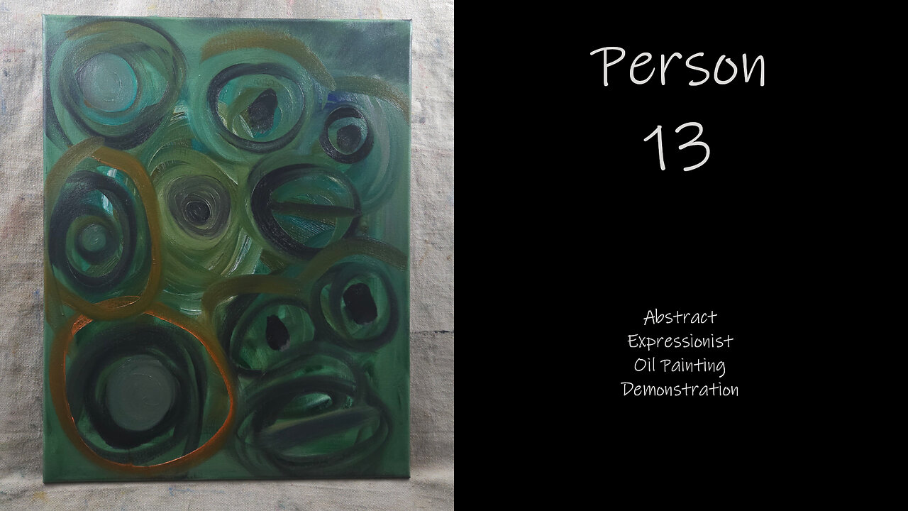 JUST ANOTHER “Person 13” THEY ARE STARING AT YOU! Expressionist Oil Painting 16x20