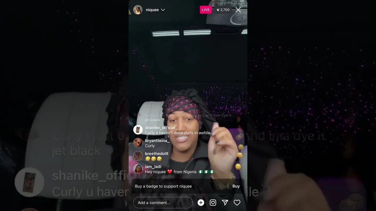 NIQUE IG LIVE: Nique Ask Fans To Pick Out Weave She Should Wear (24-01-23)