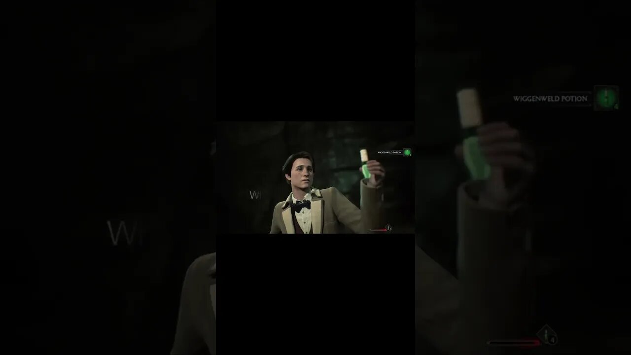 This is what happens after I drink the heal portion - Hogwarts Legacy