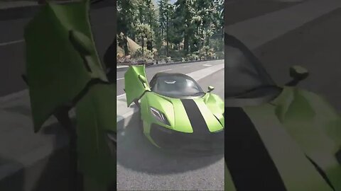 Supercar Breaks in Half In Crash #shorts