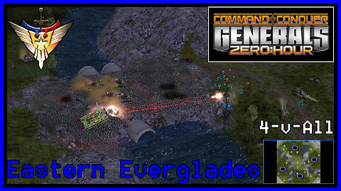 C&C Generals Zero Hour | Air Force General | 4-for-All | Eastern Everglades