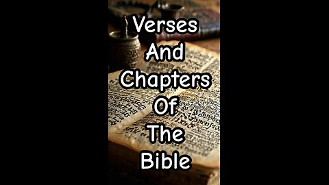 The verses and chapters of the Bible.