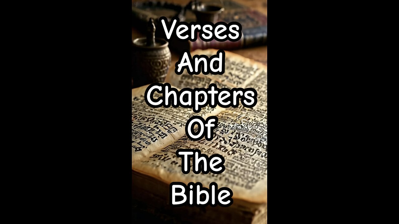 The verses and chapters of the Bible.