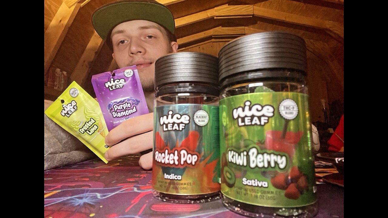 Reviewing Nice Leaf Rocket POP gummies and Purple diamond 3G Disposable!! New product!!