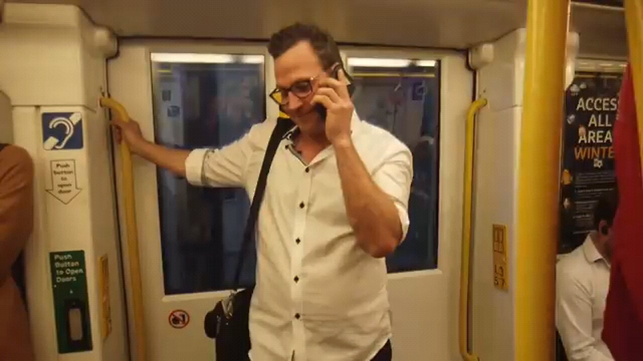 Spreading the joy of laughter on a train