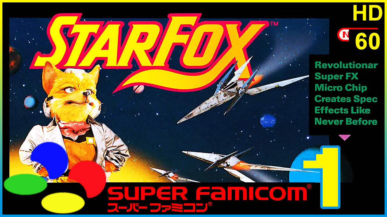 Star Fox. | Starwing (Super Nintendo / SNES) Complete Playthrough / Walkthrough. Lets Play. Part 1