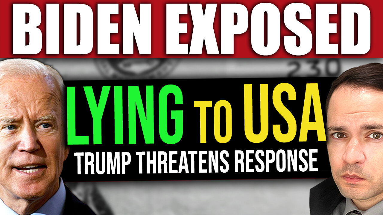 BIDEN EXPOSED LYING to US! Trump Threatens Response